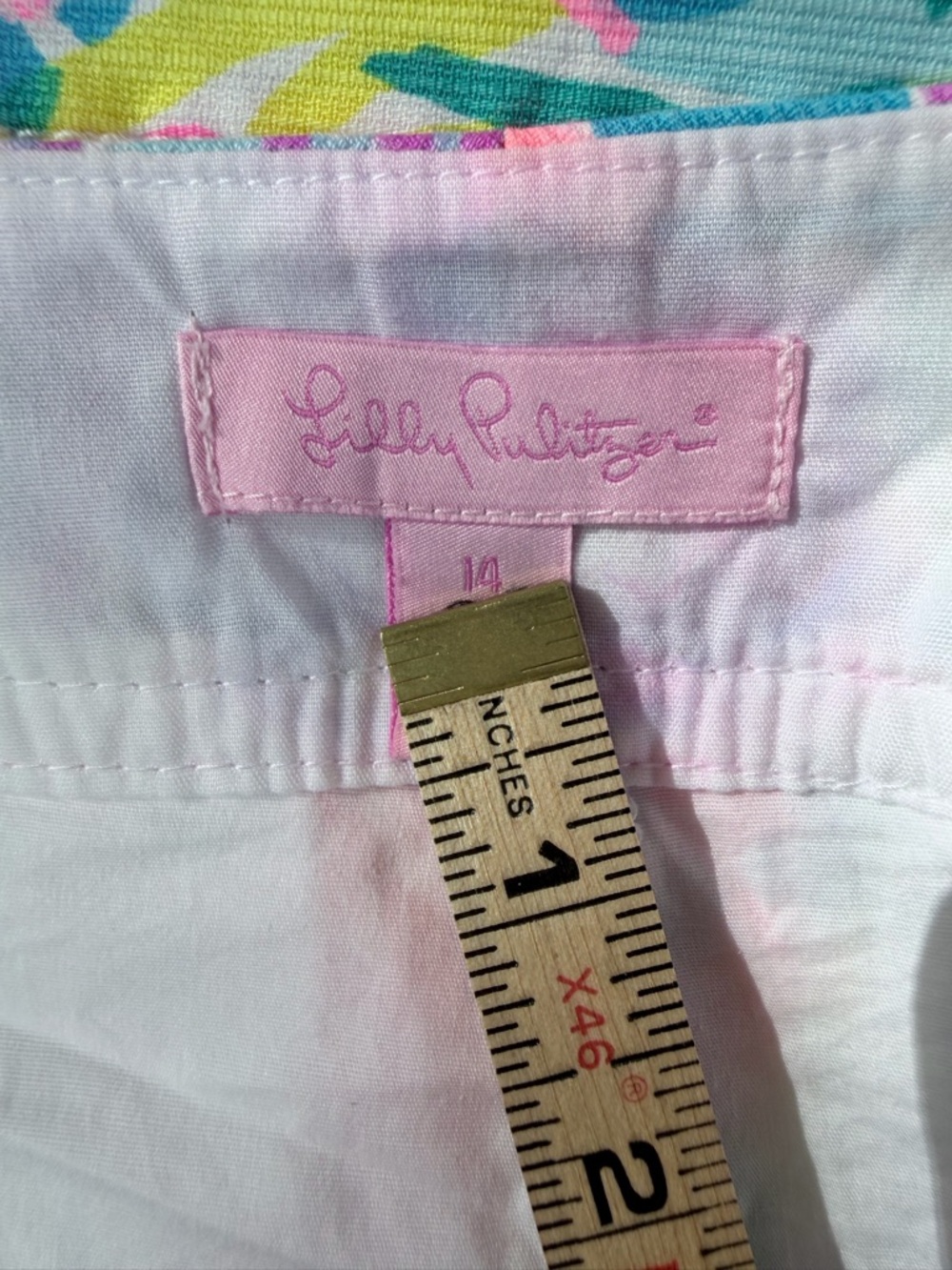 Lilly Pulitzer Multicolor Floral Pink Blue Green Button Detail - Picture 12 of 12